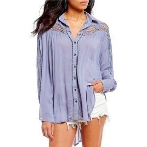 Free people crochet insert top